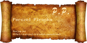 Perczel Piroska névjegykártya